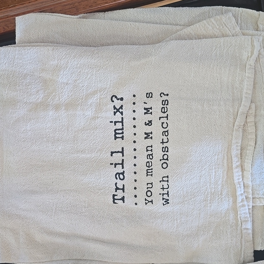 Cream Kitchen Towel with Tag